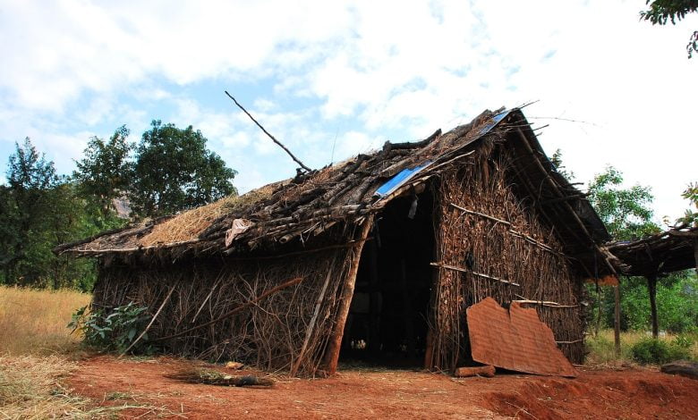 hut, hutment, poor