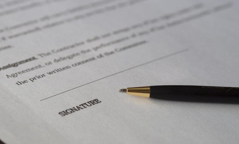 business, signature, contract